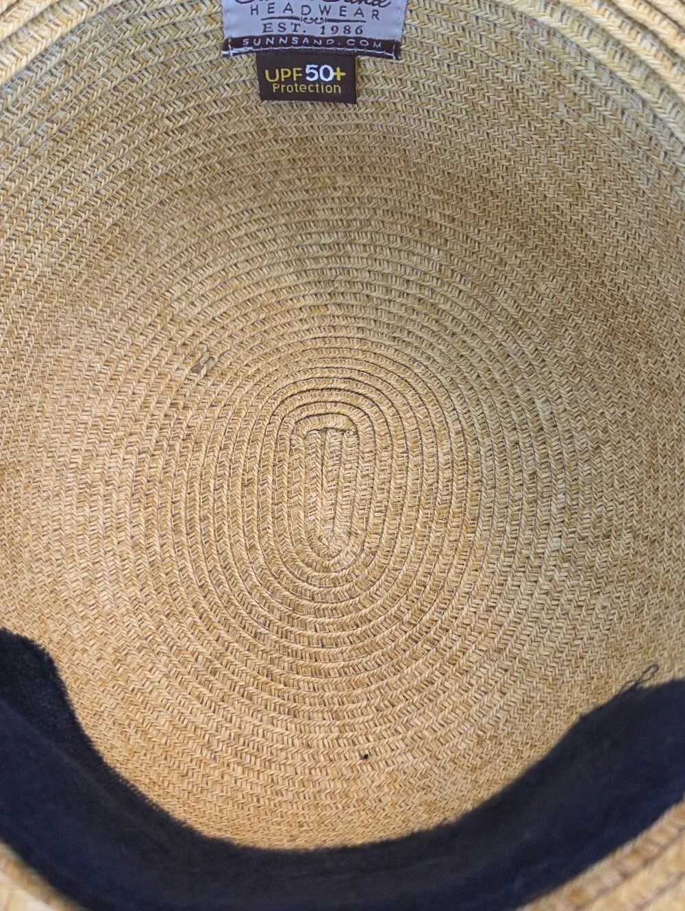 Sun 'n' Sand UPF 50+ Backless French Sun Hat Straw Beach Hat